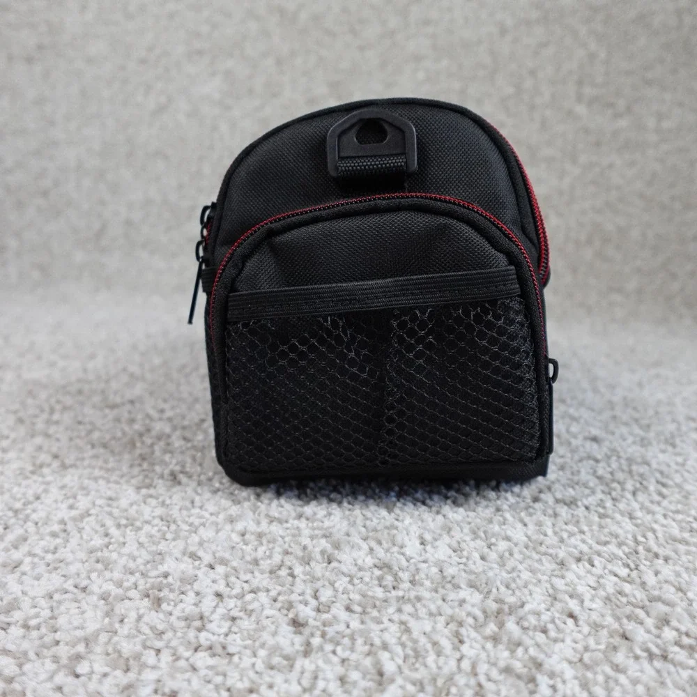 Commander Camera Bag Black with Red Trim‎ Padded Shoulder Strap Case